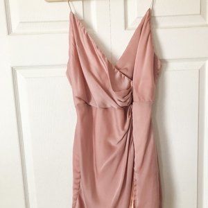 Silk Blush Mini Dress